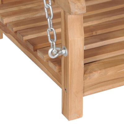 vidaXL Swing Bench Solid Teak 120x60x57.5 cm Brown