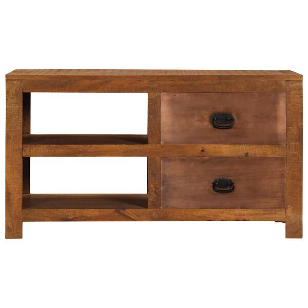 vidaXL Coffee Table with 2 Drawers 90x40x50 cm Solid Mango Wood