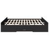 vidaXL Bed Frame with Drawers without Mattress Black 200x200 cm