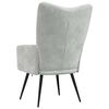 vidaXL Relaxing Chair Light Grey 70 x 61 x 96.5 cm Velvet