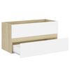 vidaXL Bathroom Furniture Set White and Sonoma Oak Engineered Wood