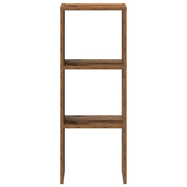 vidaXL Bookcase Stackable Old Wood 30x30x80 cm Engineered Wood