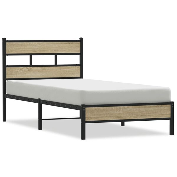 vidaXL Bed Frame without Mattress Sonoma Oak 80x200 cm Engineered Wood
