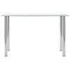 vidaXL Dining Table Transparent 120x60x75 cm Tempered Glass