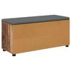 vidaXL Hall Bench Old Wood 100 x 38 x 46 cm Engineered Wood and Fabric