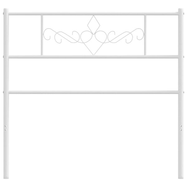 vidaXL Metal Replace Headboard White 80 cm