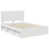 vidaXL Bed Frame with Headboard White 160 x 200 cm Solid Pine Wood