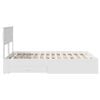 vidaXL Bed Frame with Headboard White 140 x 200 cm Engineered Wood