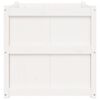 vidaXL Garden Planter White 70x70x70 cm Solid Wood Pine