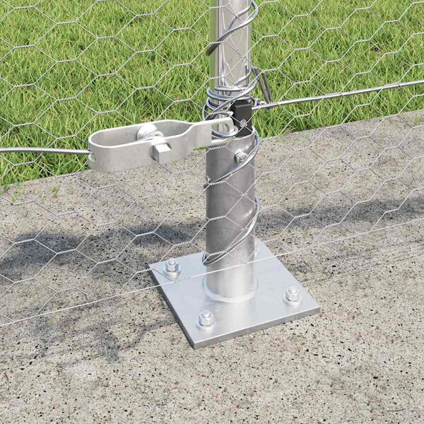 vidaXL Fence Post Silver 10 x 0.4 m (25 mm mesh) Steel