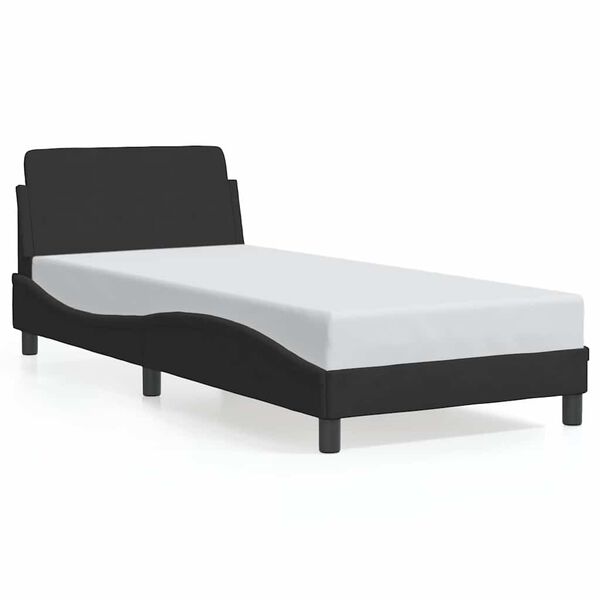 vidaXL Bed Frame "Dover" Black 90x190 cm Single Velvet