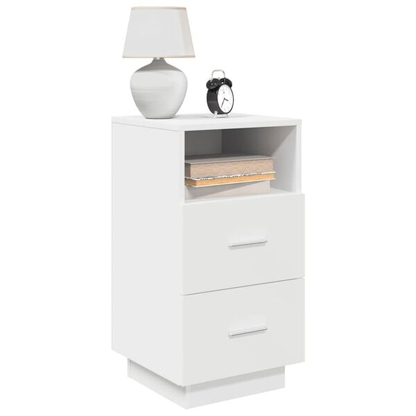 vidaXL Bedside Cabinets 2 pcs with 2 Drawers White 36x36x68 cm