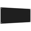 vidaXL Kitchen Backsplash 2 pcs Black 120 x 50 cm Tempered Glass