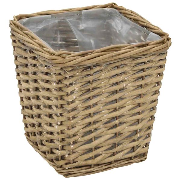 vidaXL Raised Bed 3 pcs Wicker with PE Lining