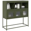 vidaXL Sideboard Olive Green 100.5x39x107 cm Cold-rolled Steel