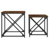 vidaXL Nesting Coffee Tables 2 pcs Brown Oak Engineered Wood