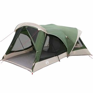 vidaXL Family Tent 14-Person Green 185T Polyester with PU Coating