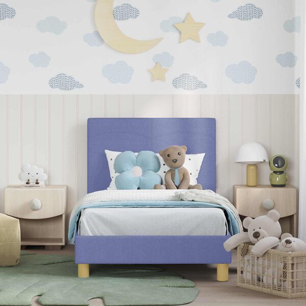 vidaXL Children's Bed Frame with Headboard Jeans Blue 80 x 160 cm