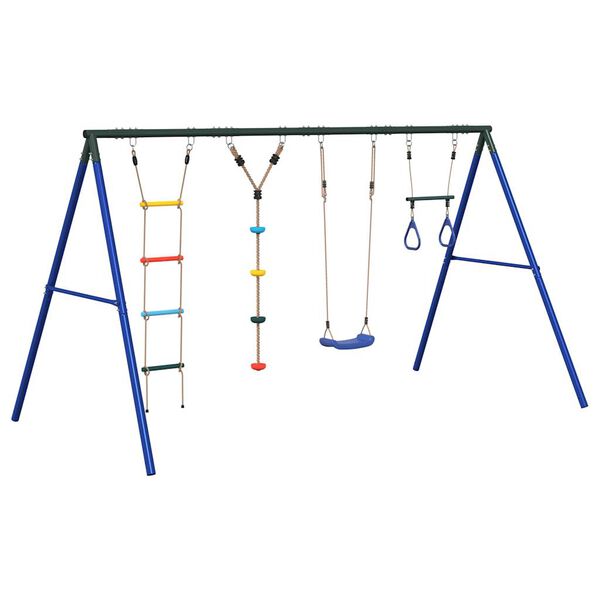 vidaXL Outdoor Swing Set with Swing. Trapeze. Ladder. Disc Swing