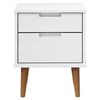 vidaXL Bedside Cabinet MOLDE White 40x35x48 cm Solid Wood Pine