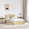 vidaXL Storage Bed with Drawer Sonoma Oak 120 x 190 cm Engineered Wood