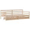 vidaXL Daybed with Drawers without Mattress White 80x200 cm Solid Wood