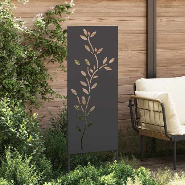 vidaXL Garden Privacy Screen Black 50 x 140 cm Cold-rolled steel