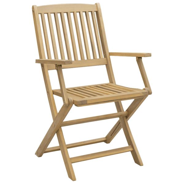 vidaXL Folding Garden Chairs 8 pcs 54.5x58x90 cm Solid Wood Acacia
