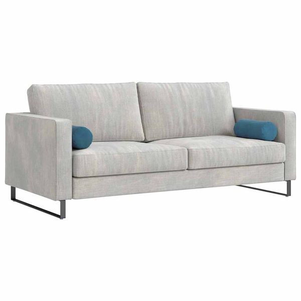 vidaXL Bolster Pillows 2 pcs Blue Ø 15 x 40 cm Corduroy Fabric