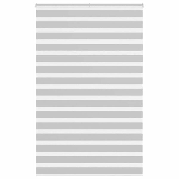 vidaXL Zebra Blind Light Grey 150x200 cm Fabric Width 145.9 cm Polyester