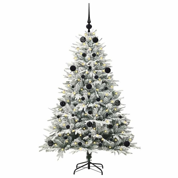 vidaXL Artificial Pre-lit Christmas Tree with Ball Set Green 150 cm