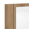 vidaXL LED Bathroom Mirror Cabinet Artisan Oak 40x12x45 cm Engineered Wood