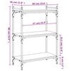 vidaXL Bookcase 3-Tier Black 60x30x86 cm Engineered Wood
