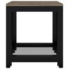 vidaXL Side Table Grey and Black 40x40x45 cm MDF and Iron