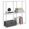 vidaXL Storage Shelf with Shelf White 43 x 27 x 90 cm Aluminium