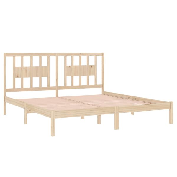 vidaXL Bed Frame without Mattress Solid Wood 200x200 cm (810037+818690)