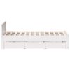 vidaXL Bed Frame without Mattress with Headboard White 135x190 cm Double Solid Wood Pine