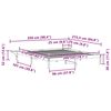 vidaXL Bed Frame with Side Tables Wax Brown 200 x 210 cm