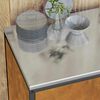 vidaXL Kitchen Storage Set with Shelf 3 pcs Rusty Weathering Steel