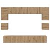 vidaXL TV Cabinet Set Wall-mounted 8 pcs Artisan Oak Engineered Wood