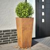 vidaXL Garden Planters 2 pcs 35x35x75 cm Weathering Steel