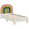 vidaXL Toddler Bed Frame with Headboard Cream 70 x 140 cm Velvet