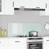 vidaXL Kitchen Backsplash White 120 x 40 cm Tempered Glass