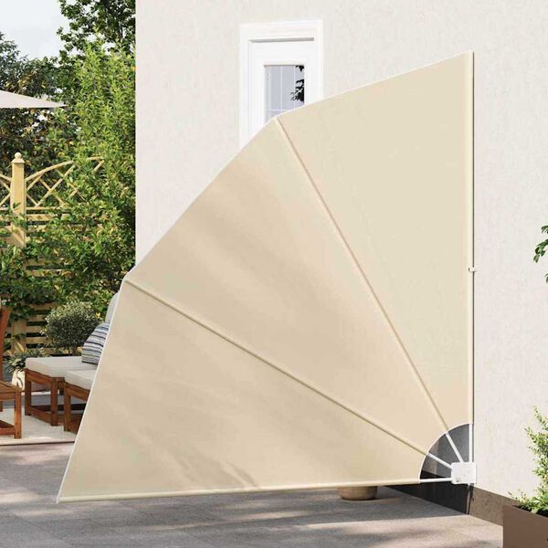 vidaXL Balcony Privacy Screen Beige 210 x 210 cm Polyester