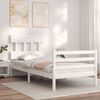 vidaXL Bed Frame without Mattress White 100x200 cm Solid Wood