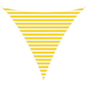 vidaXL Outdoor Sun Shade Sail Yellow and White 3 x 3 x 3 m