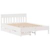 vidaXL Bed Frame without Mattress White 140x190 cm Solid Wood Pine