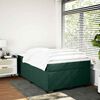 vidaXL Box Spring Bed with Mattress Dark Green 120x200 cm Velvet