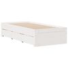 vidaXL Bookcase Bed without Mattress White 75x190 cm Small Single Solid Wood Pine