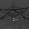 vidaXL Double-Head Garden Parasol with LEDs Anthracite 316x145 cm